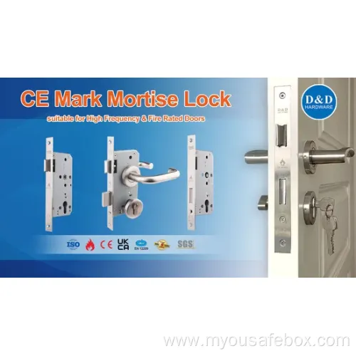 CE Security Euro Fire Rated Stainless Steel Safe Mortise Handle